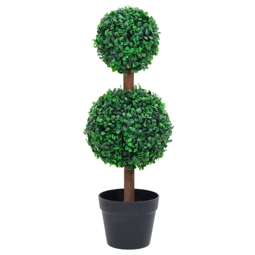 Planta de buxo artificial VidaXL em forma de bola com vaso de árvore topiária