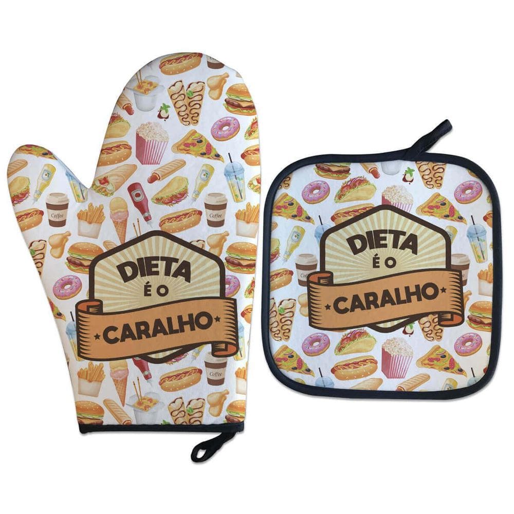 Kit Luva Térmica Dieta É O Cozinha Divertida