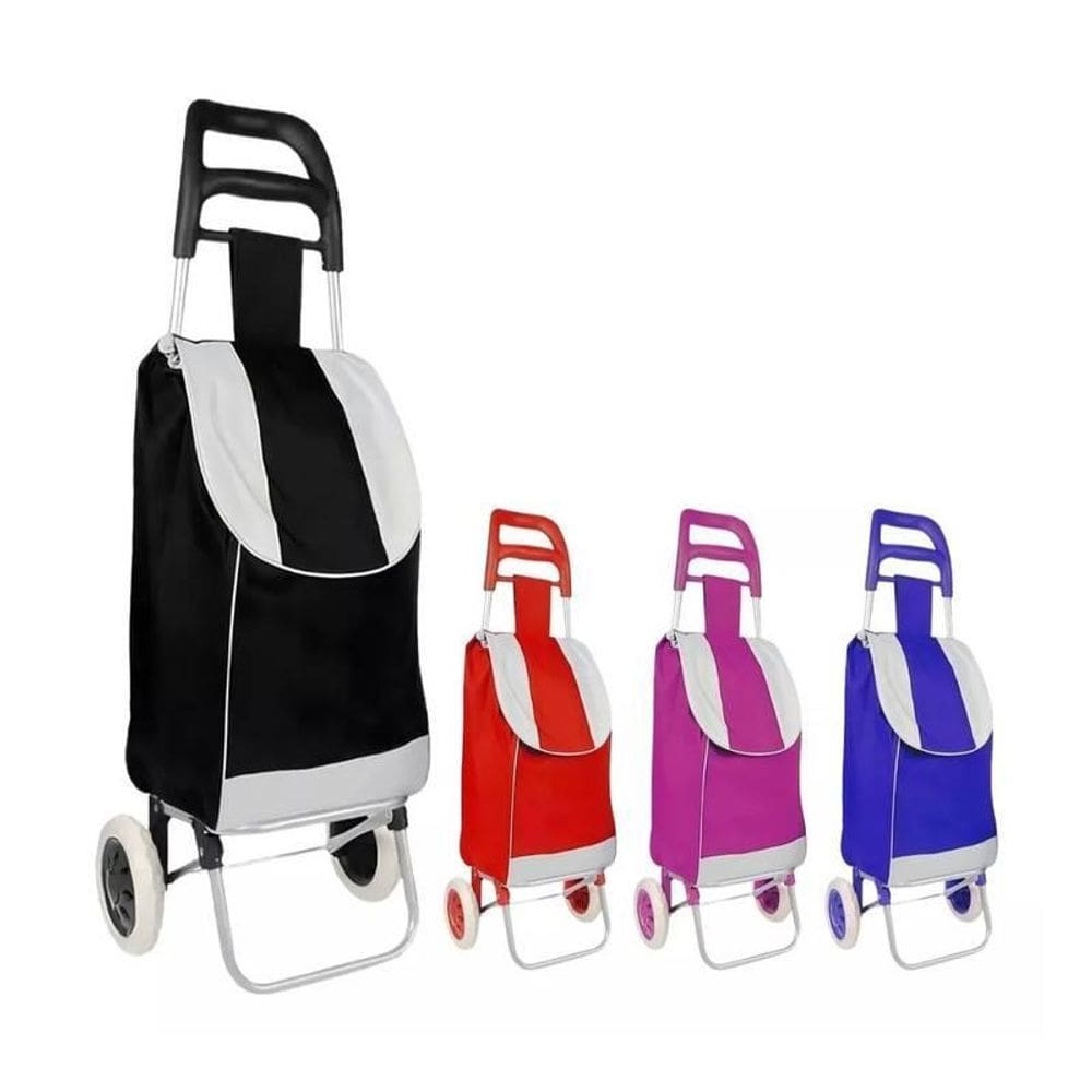 Carrinho De Carga Compras Feira 2 Rodas Com Apoio 30 Kilos