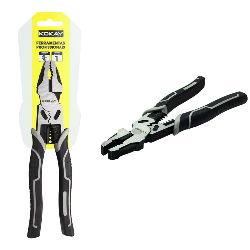 Alicate Universal 9 Forte Preciso Decapa Crimpa Terminais