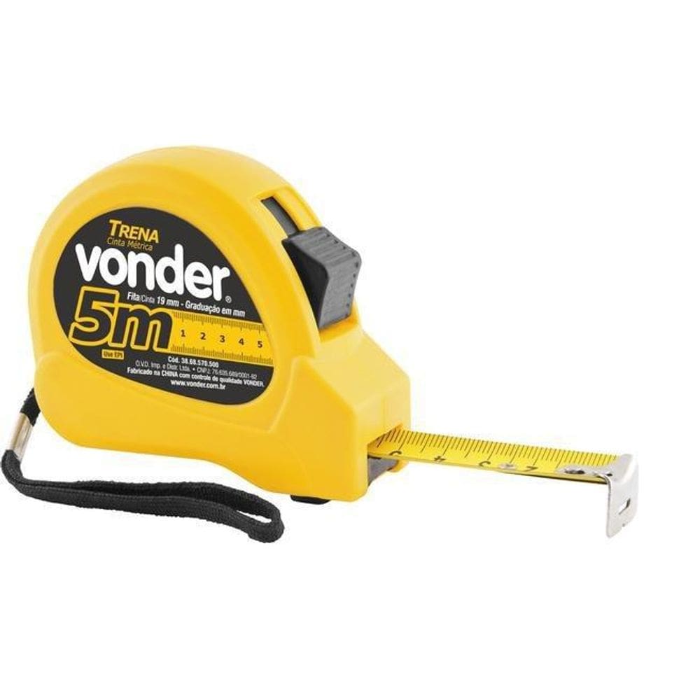 Trena Curta De Aço 5 M X 19 Mm Vonder