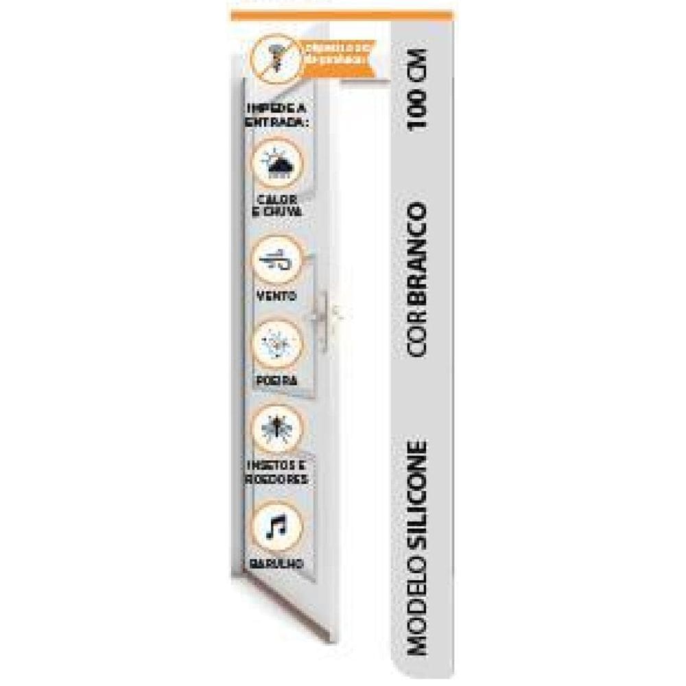 Veda Porta Branco 100Cm Rodo Silicone Mod 5414 Stamaco Home