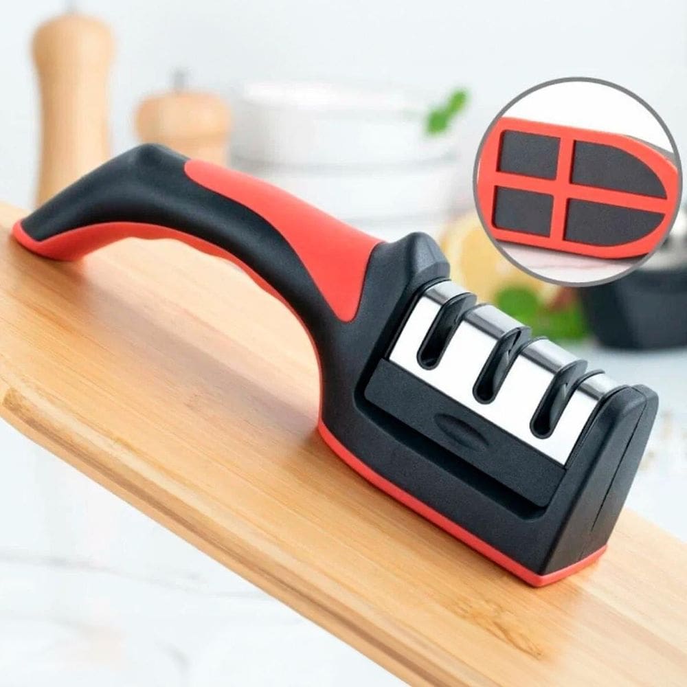 Afiador Inox Amolador De Facas 3 In 1