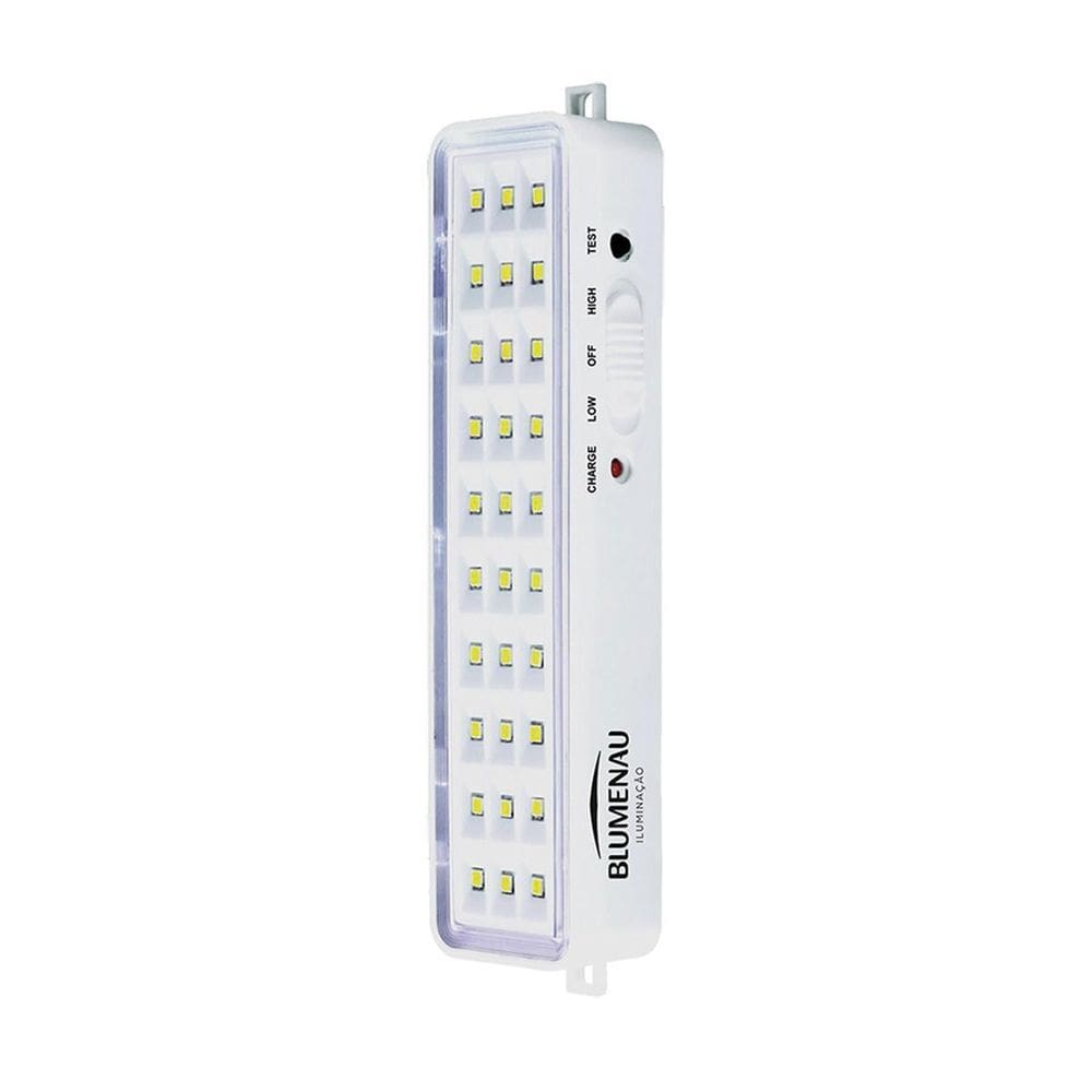 Kit 3 Luminárias De Emergência Blumenau 30 Leds Recarregável