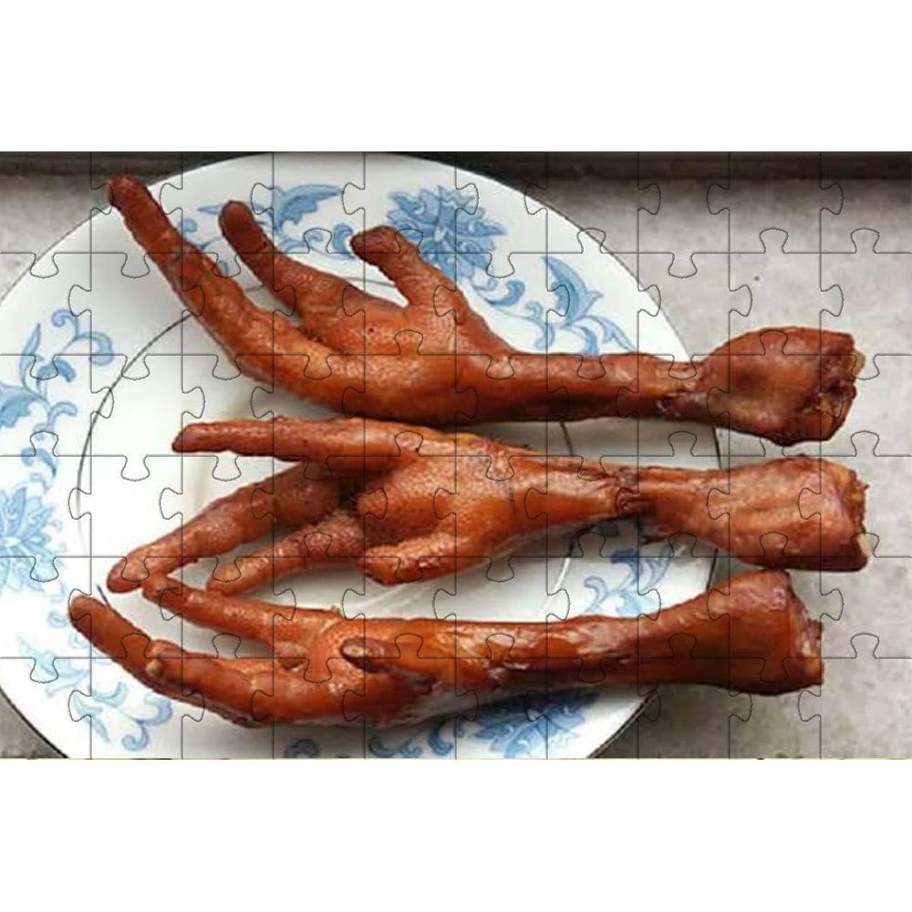 Kit 2 Quebra-Cabeças Culinarios Comida De Boteco De 60 Peças