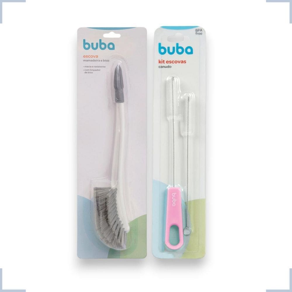 Kit Escova Limpadora Lavadora Mamadeiras Garrafas Bico E