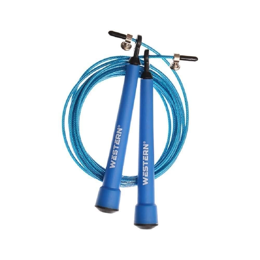 Corda De Pular Treino Fitness Jump Ajustável 3 Metros Azul