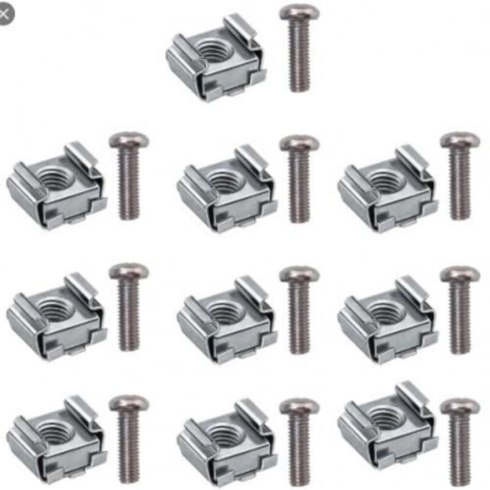 Kit Porca Gaiola M5+Parafuso Niquelado M5X12 Pct Com 10 Und