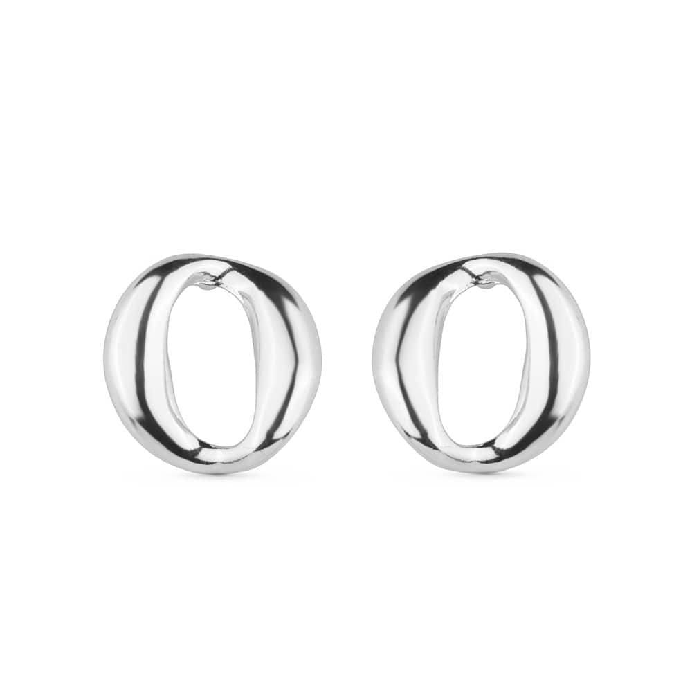 Brinco Prateado Elo Corrente