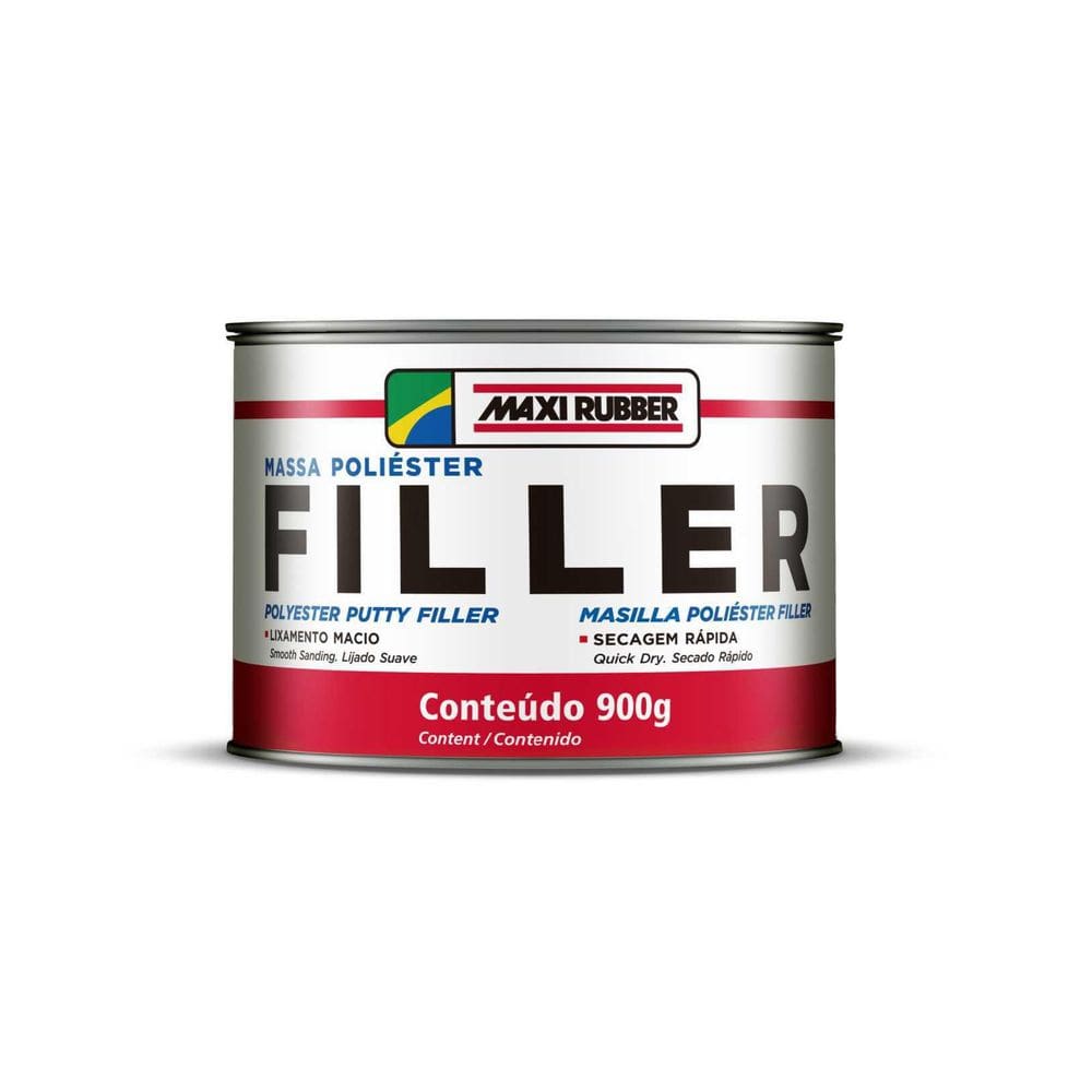 Massa Poliéster Filler Com Catalisador 900G - Maxi Rubber