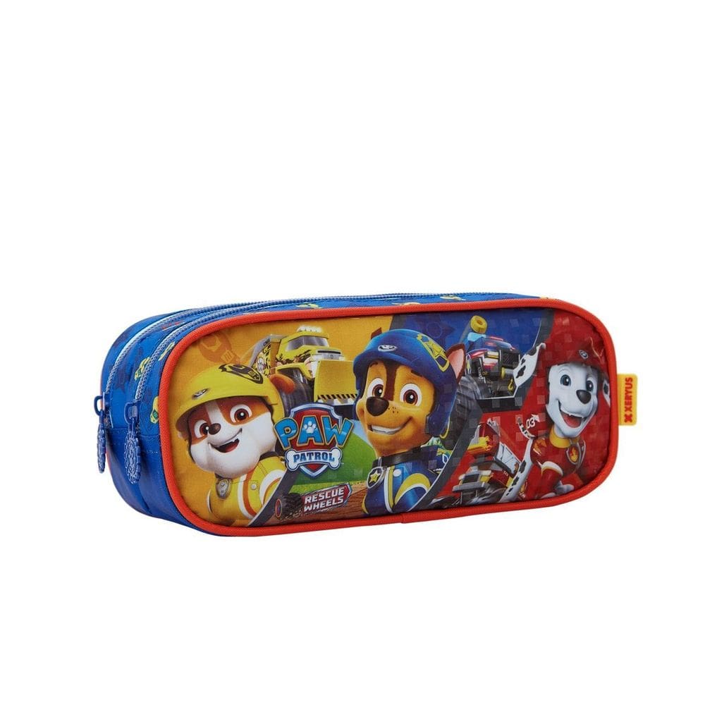 Estojo Duplo Escolar Infantil Patrulha Canina Rescue Wheels