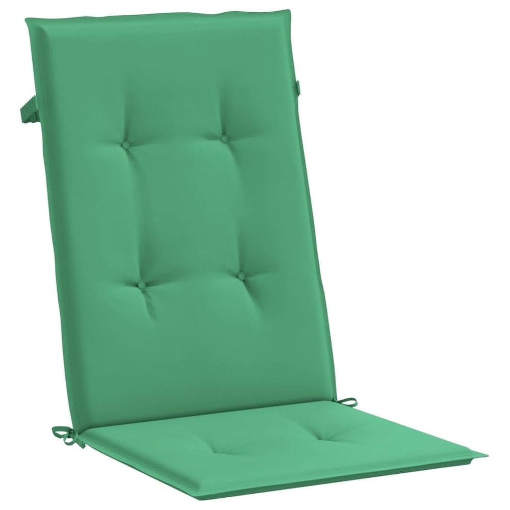 Almofadas de cadeira Garden Highback VidaXL Green Polyester x2