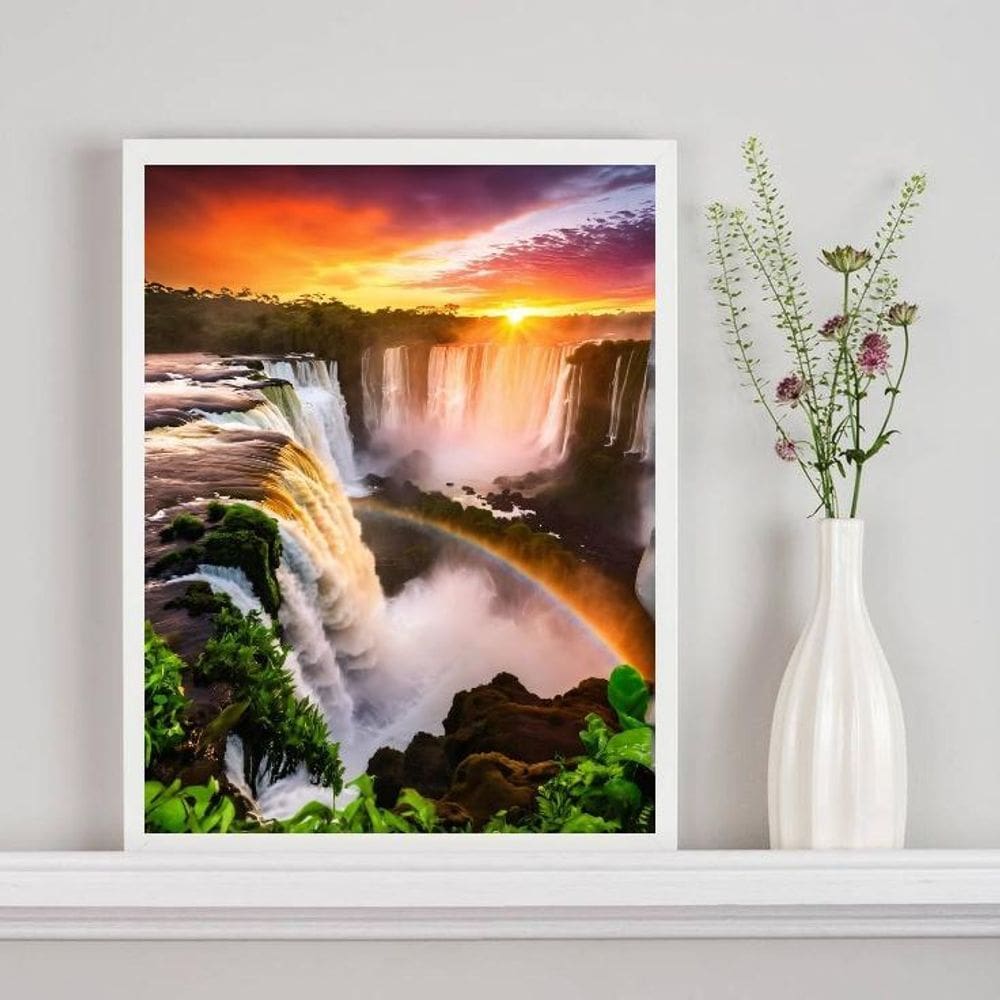 Quadro Decorativo Cataratas Foz Do Iguaçu 45X34Cm