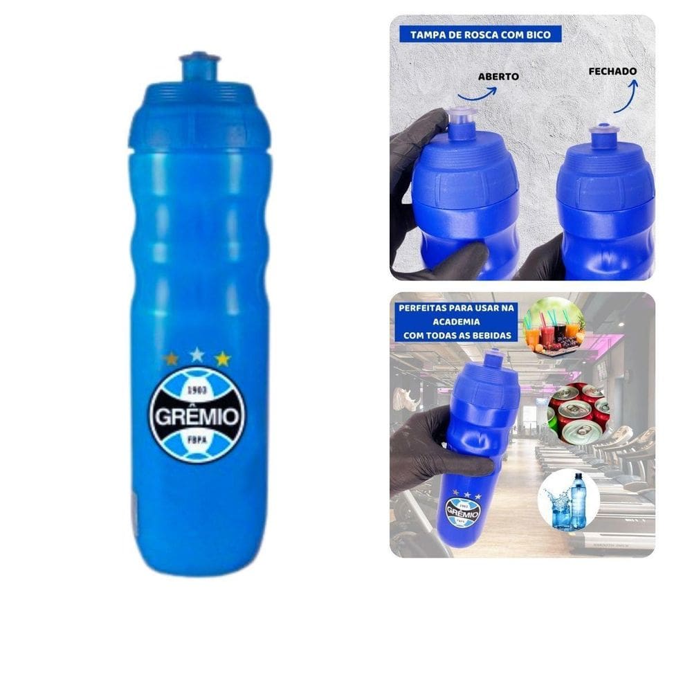 Squeeze Top Térmica 550Ml Garrafa Azul Água Esporte Bike