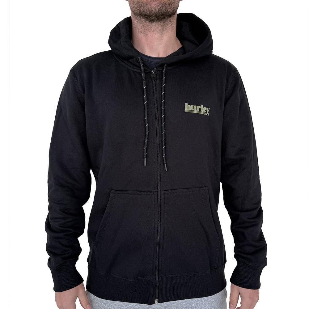Moletom Hurley Aberto Puff WT25 Masculino Preto