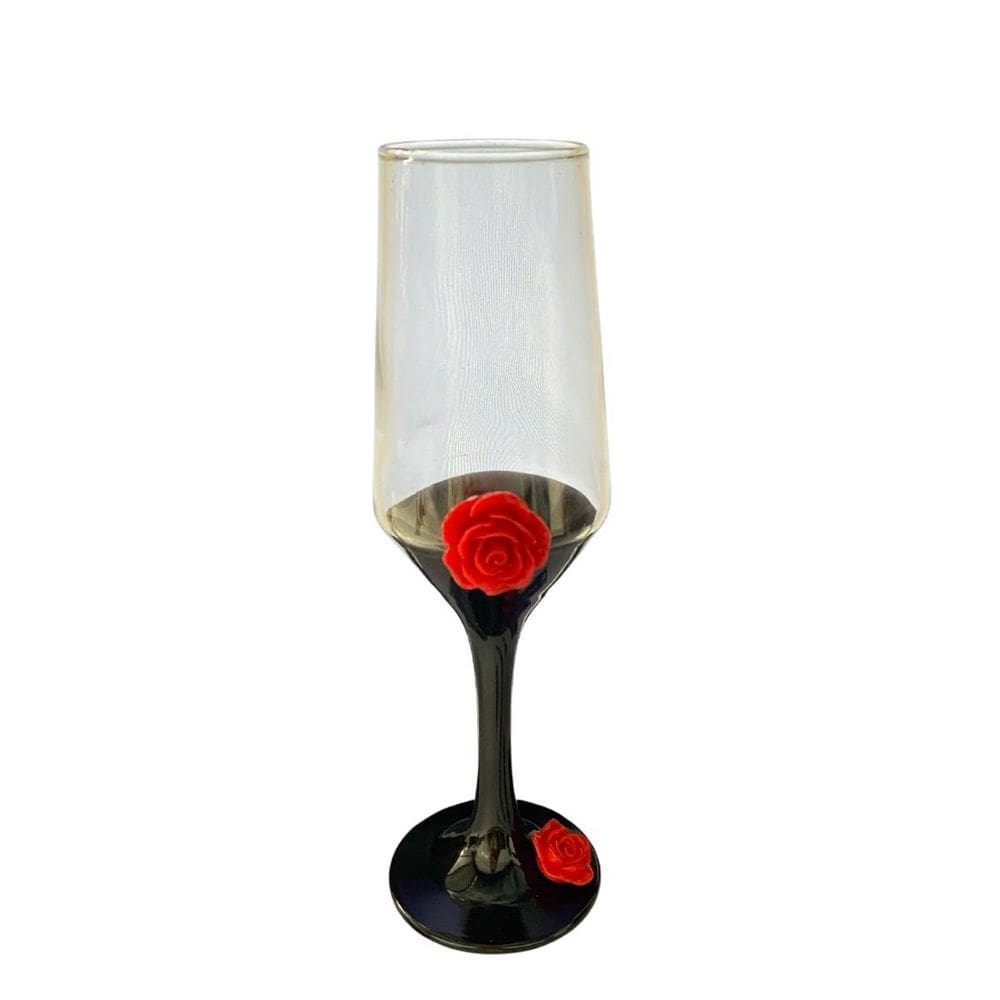 Taça Pomba Gira Luxo Rosa Vrm Decorativa Champagne 186Ml