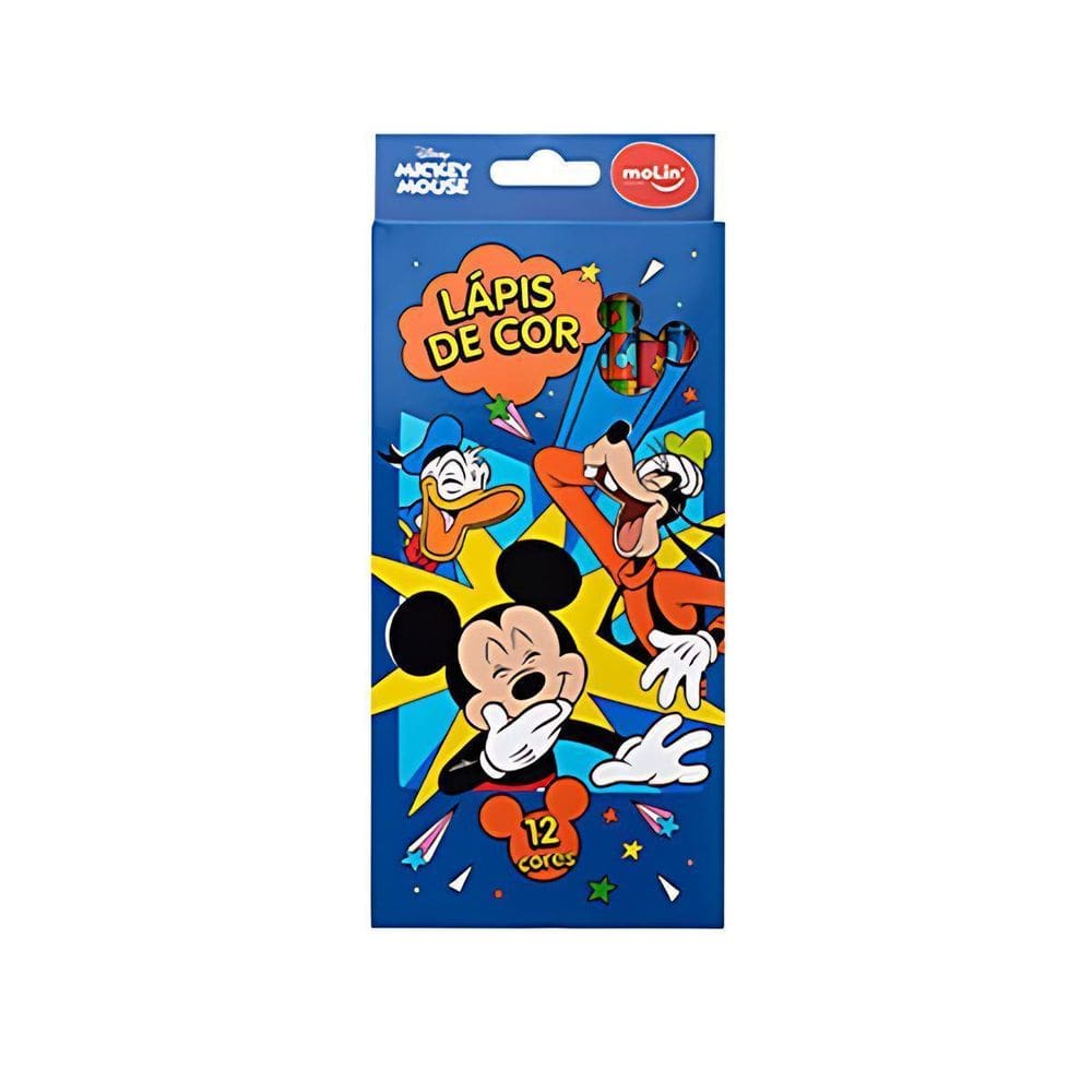 Disney Lapis Cor Mickey Mouse 12 Cores Molin