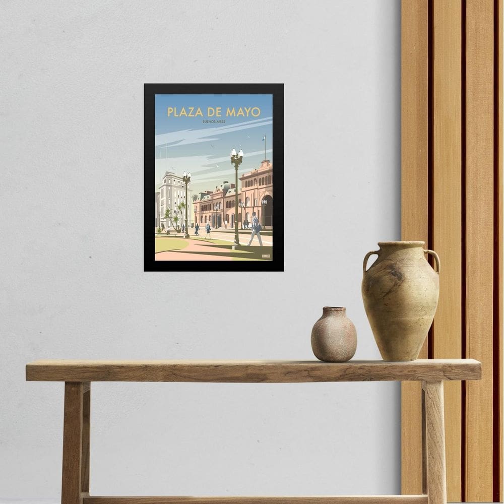 Quadro Decorativo Plaza De Mayo Buenos Aires 33X24Cm