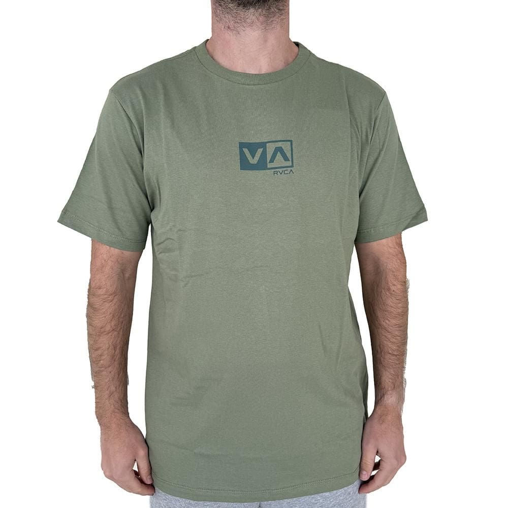 Camiseta RVCA Mini Balance Box WT25 Masculina Verde Militar