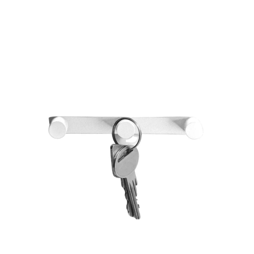 Porta Chaves Minimalista Branco 3 Chaves