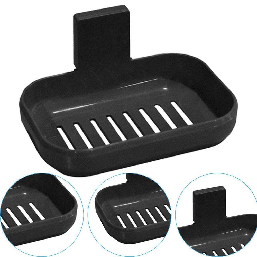 Saboneteira Suporte Fixação Adesivo Parede Preto Arqplast