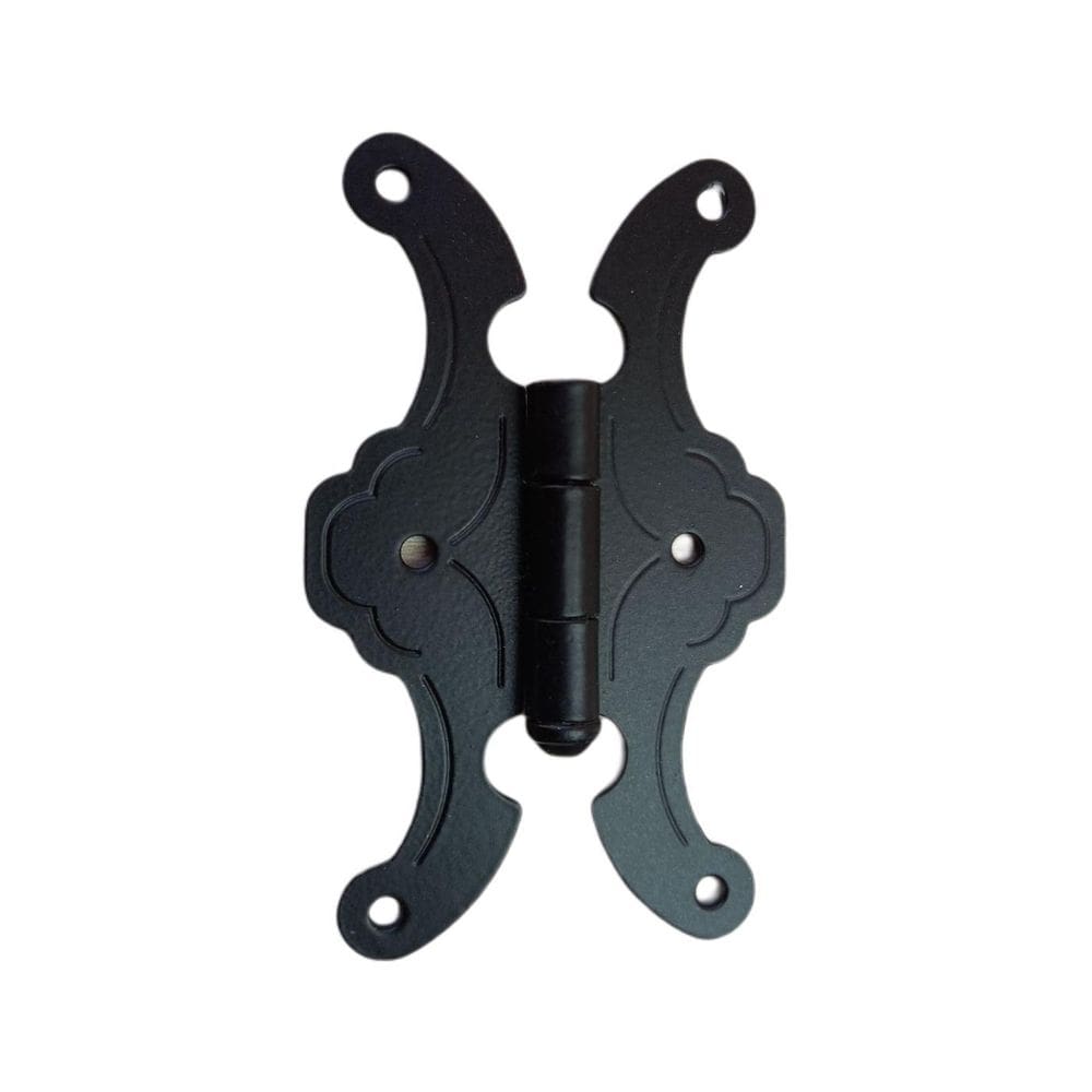 Kit 10 Dobradiça Mexicana Borboleta Móveis Colonial Preta