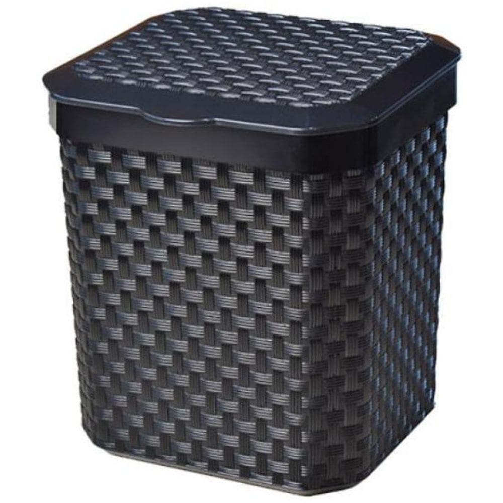 Lixeira Pia Rattan 5 Litros E Dispenser +  Detergente