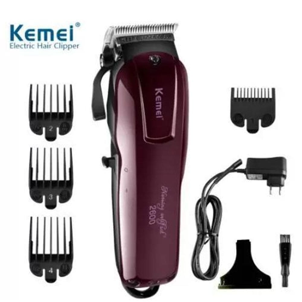 Maquininha Barbeiro Kemei Km2600 Garantia E