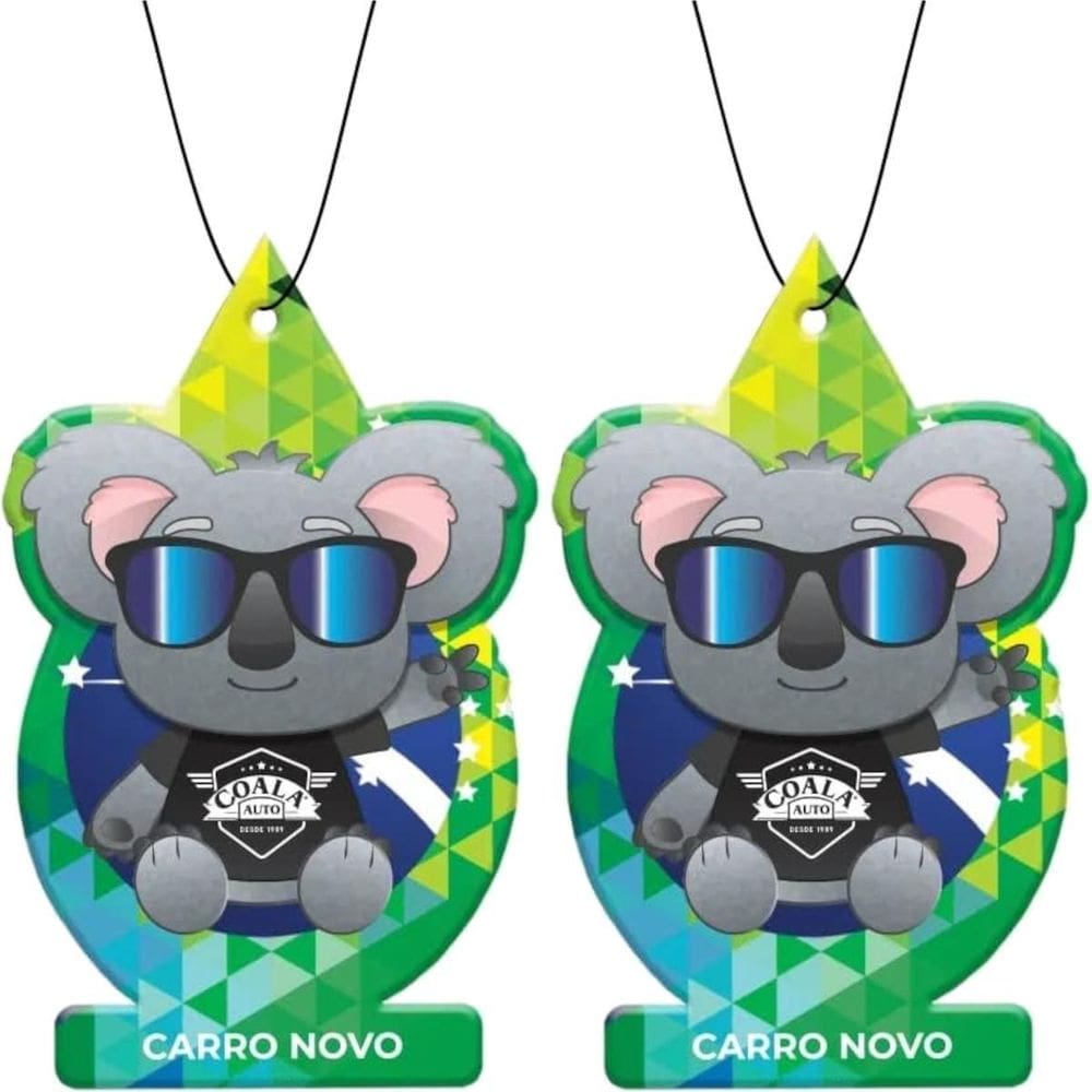Kit 2 Unidades Odorizante Auto Folhinha 10G Carro Novo Coala