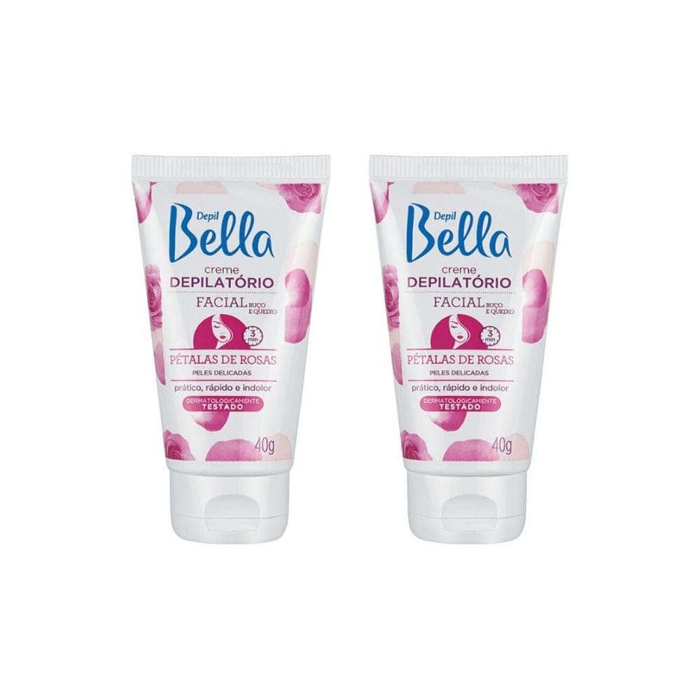 Creme Depilatorio Depil Bella Facial Petala De Rosas 40G-2Un