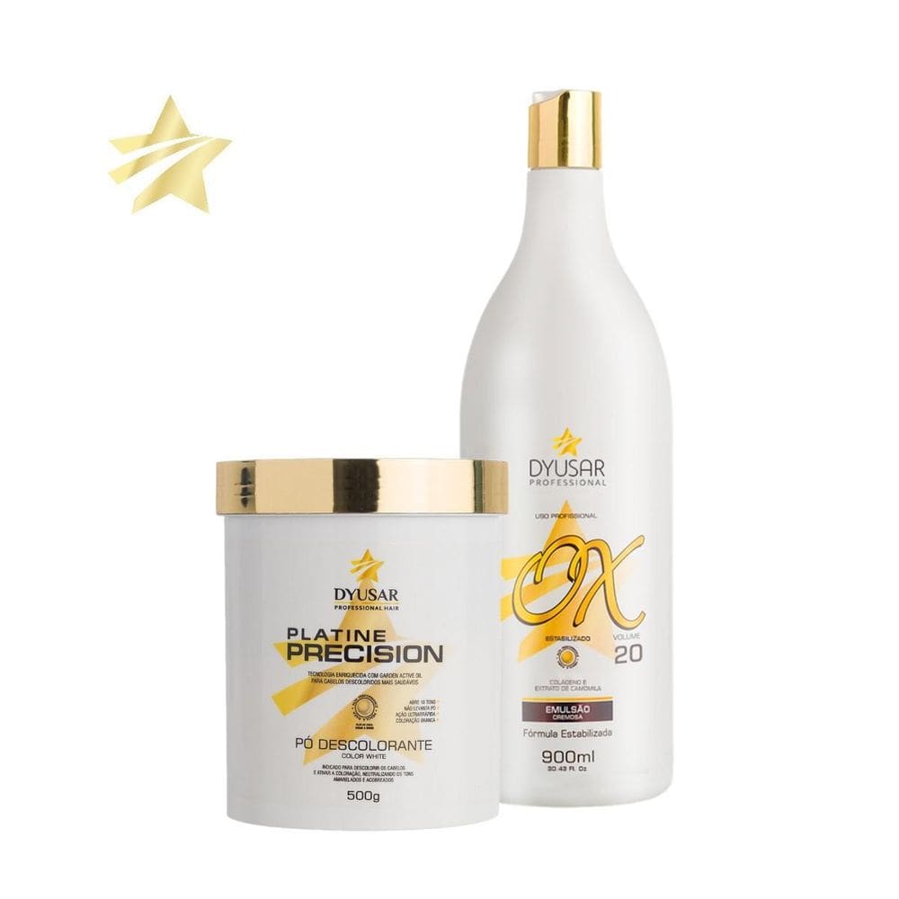 Kit Descoloração  Pó Descolorante E Ox 20 Dyusar