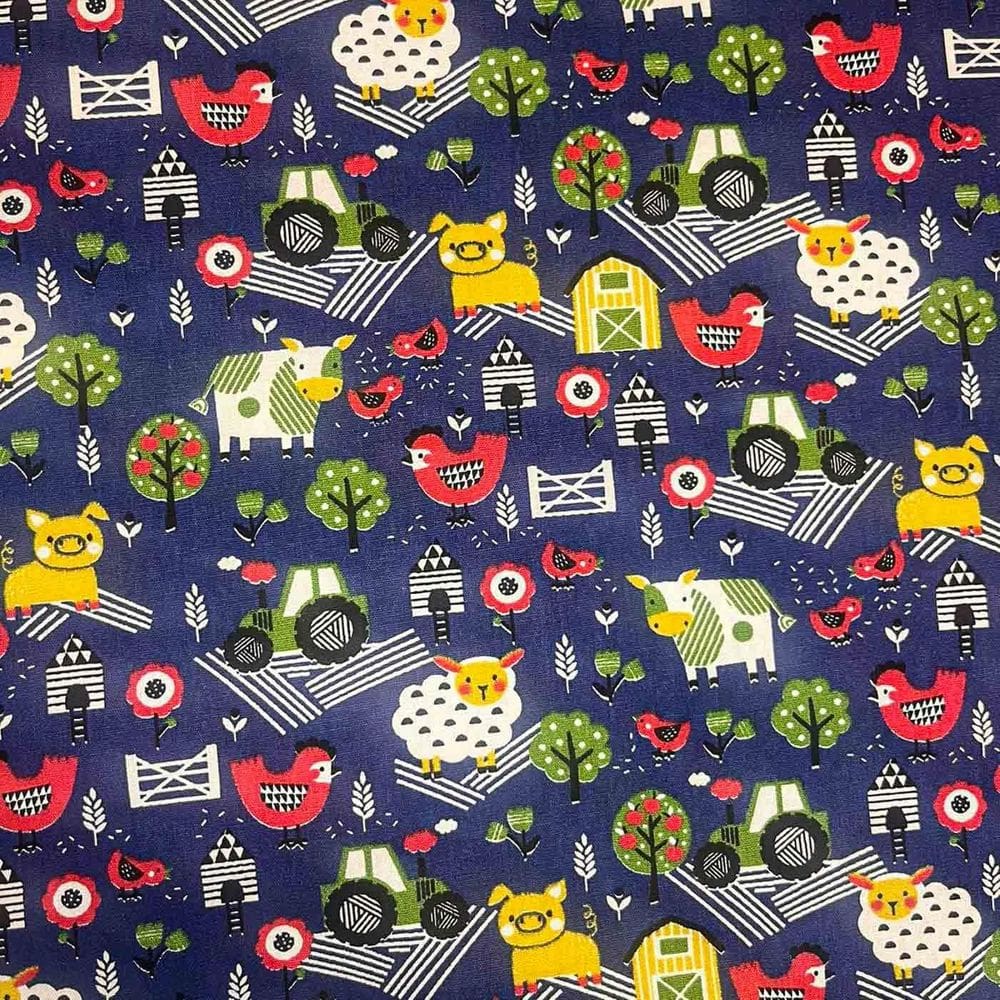 Tecido Tricoline Patchwork 100% Algodão - 1 Metro - Estampas