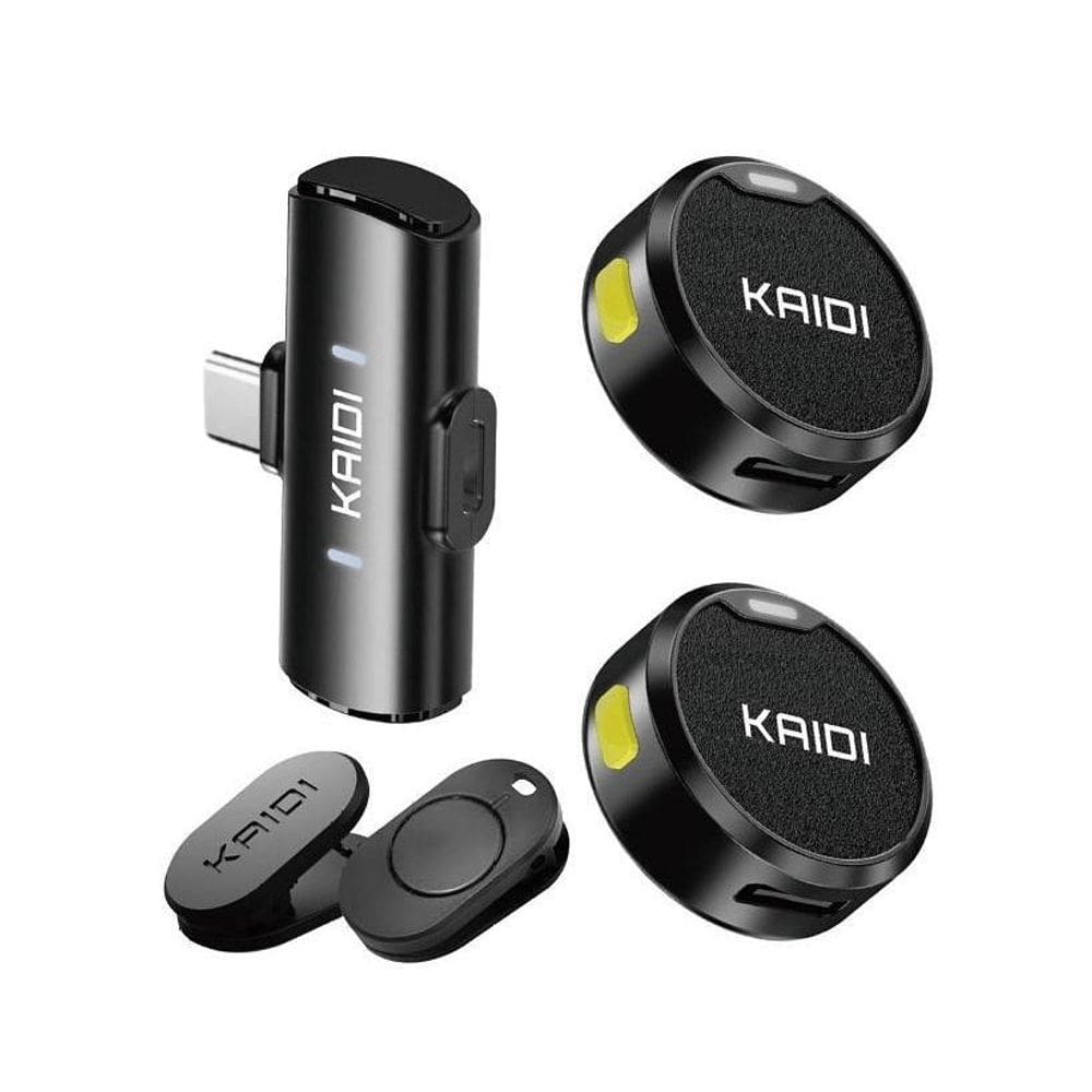 Sistema Microfone Duplo Kaidi Kmf4-C Wireless Usb-C
