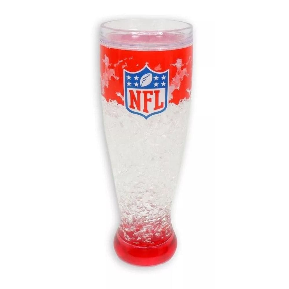 Copo Taça Chopp Pilsner Nfl Vermelho Gel Congelante 450Ml