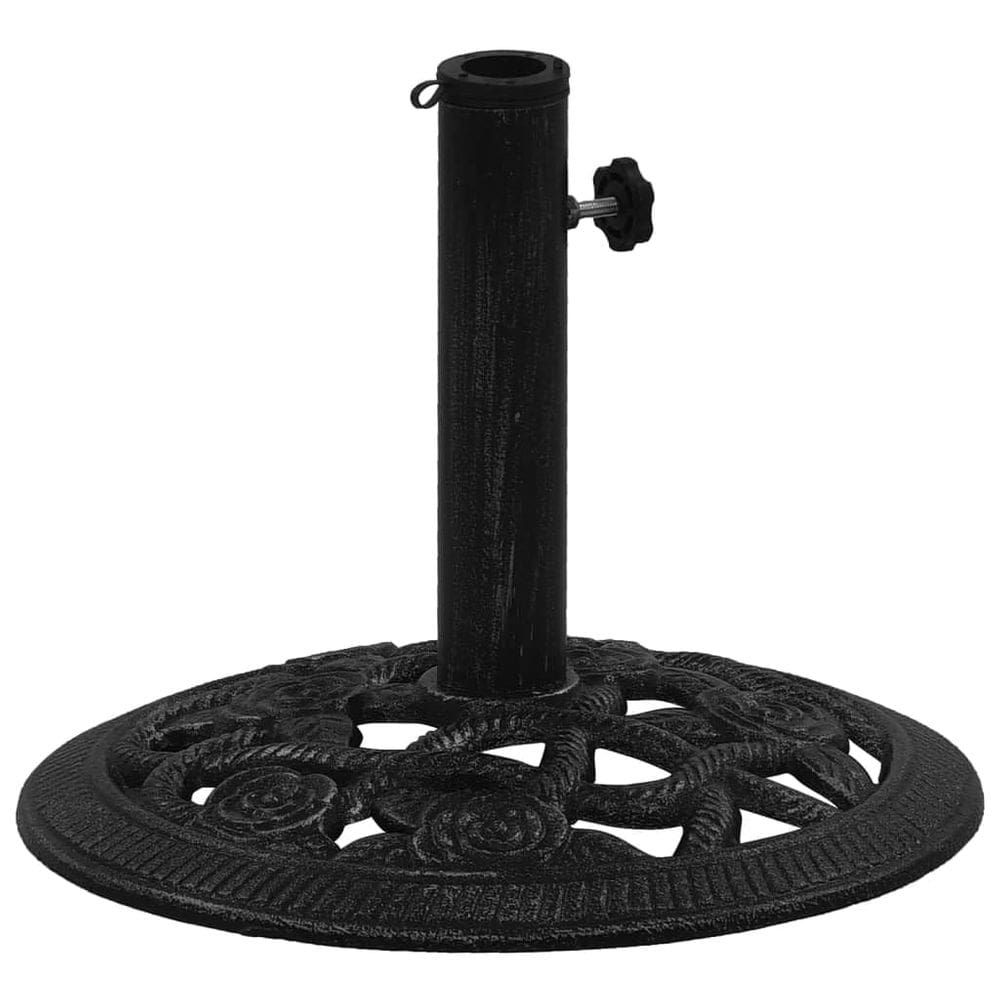 Base de guarda-chuva de ferro fundido vidaXL Sturdy Stand Garden Black