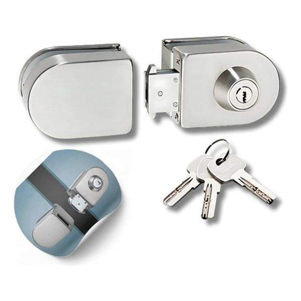 Mini Fechadura Pressão Pra Porta De Correr Vidro/Vidro Chave
