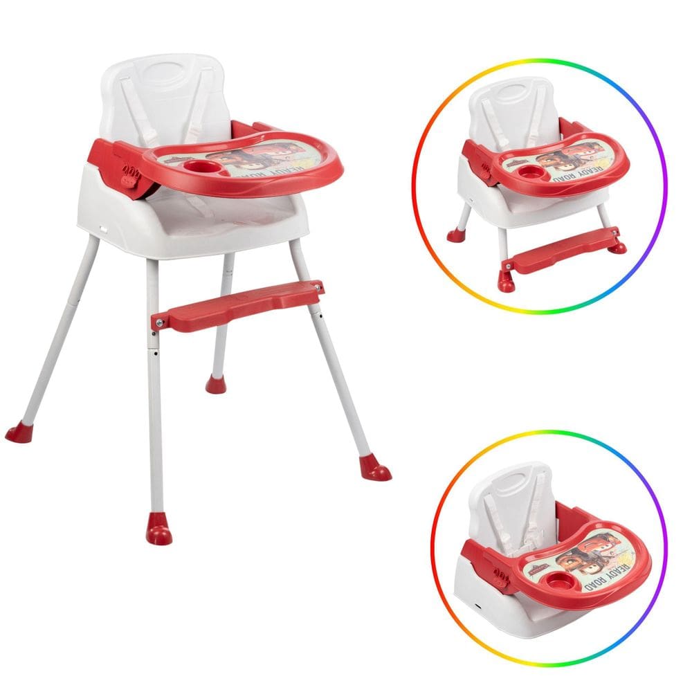 Cadeira Alimentação Infantil Portátil Carros 3 Em 1 Até 15Kg