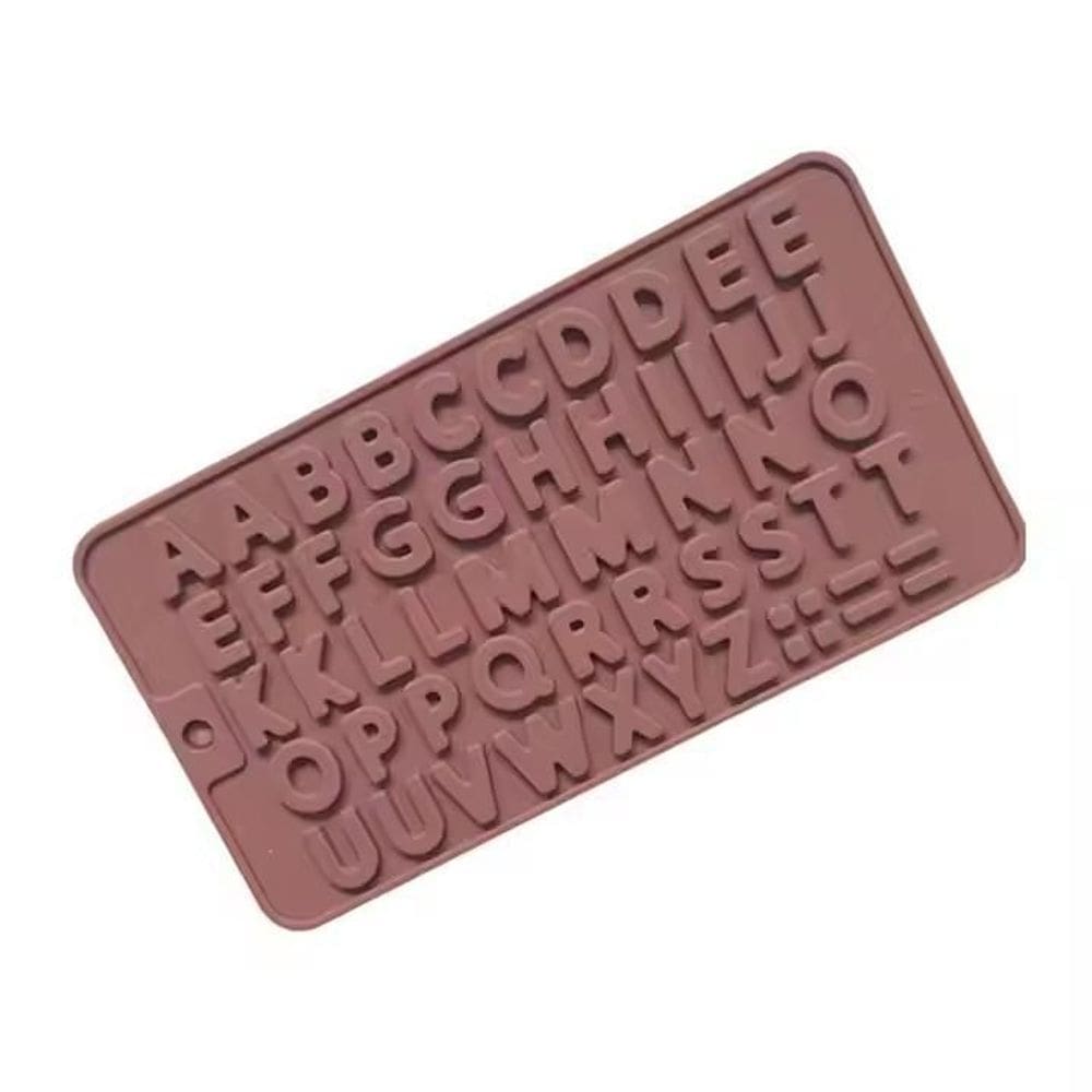 Molde Silicone Chocolate Letras Alfabeto Fondant Biscuit