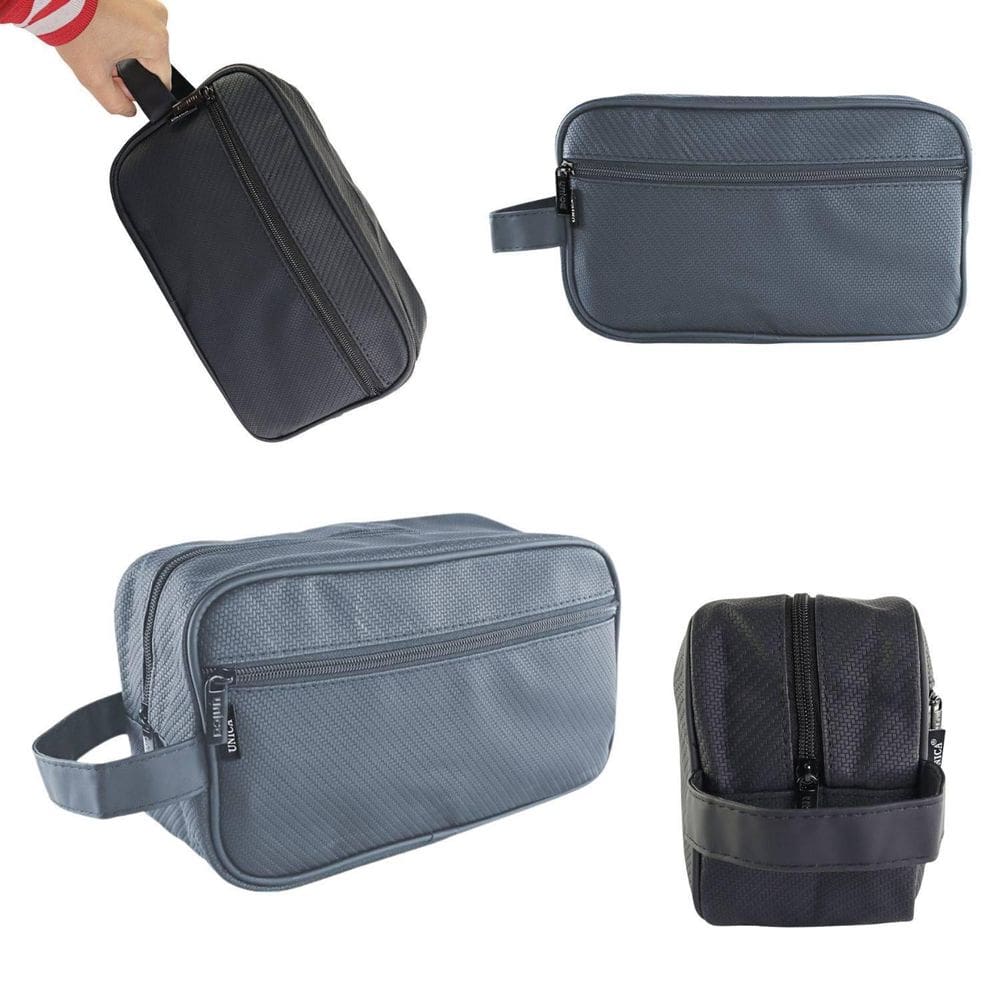 Necessaire Nylon Organizador Unissex Com Alça E Bolso