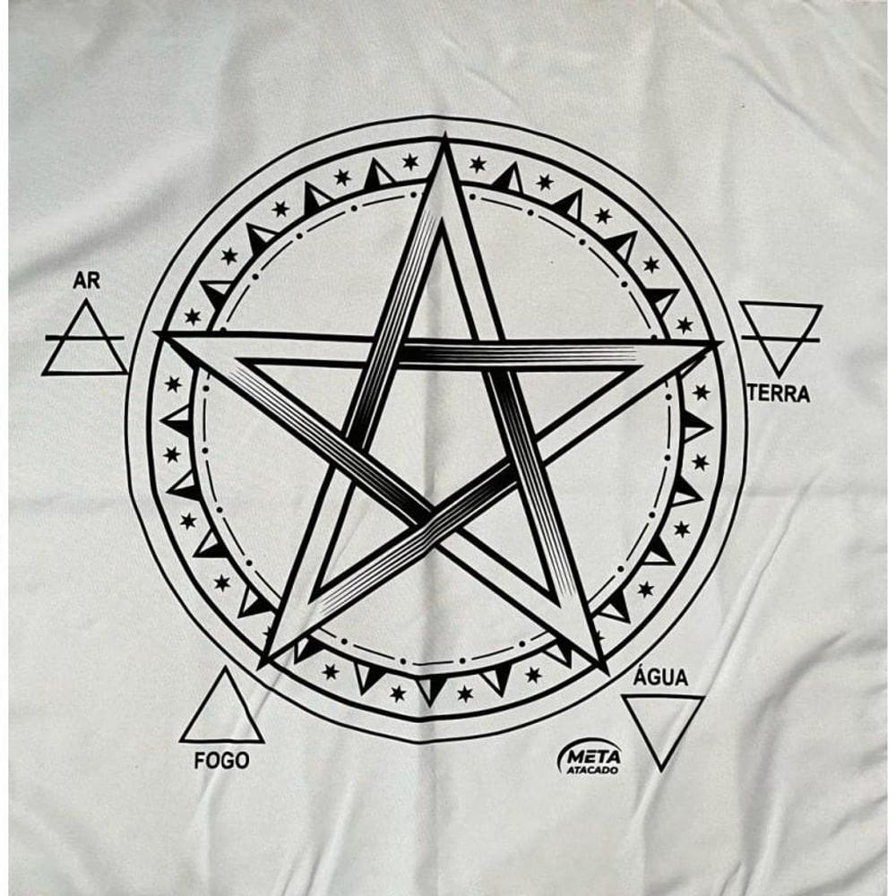 Toalha Pentagrama Tecido Jogo Cartas Tarot - Selecione A Cor