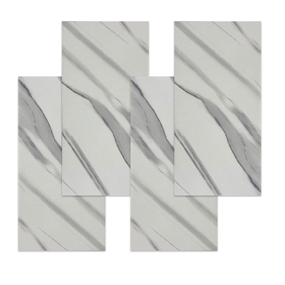 Placa Autocolante Vinílica Parede 3D Mármore Carrara 1M2