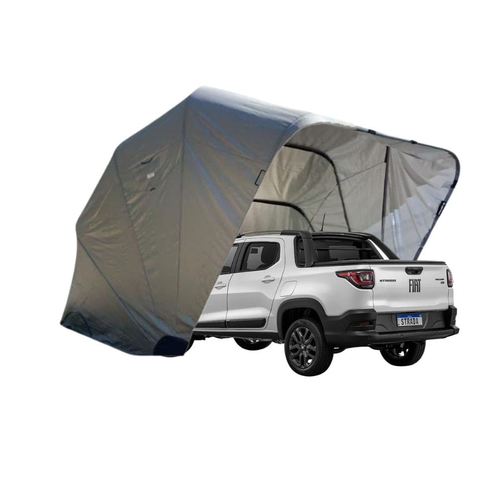 Garagem Retrátil Para Fiat Strada- Iglucar (M) - Aluminizada.