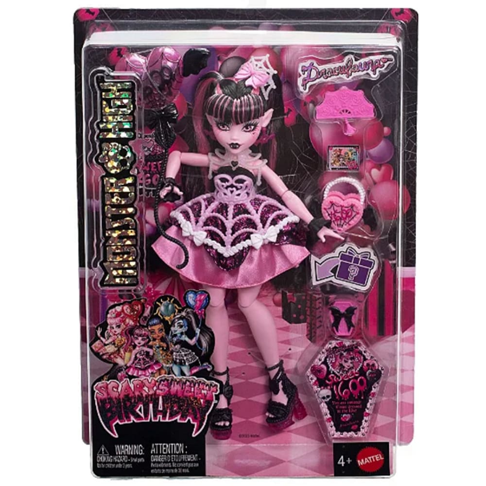 Monster High Core Aniversario Monstruoso Boneca Draculaura 28 Cm C/ Acessorios - Mattel
