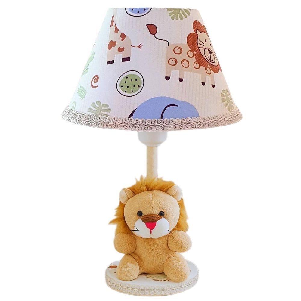 Abajur Infantil Quarto Bebê E Criança Safari Estampado