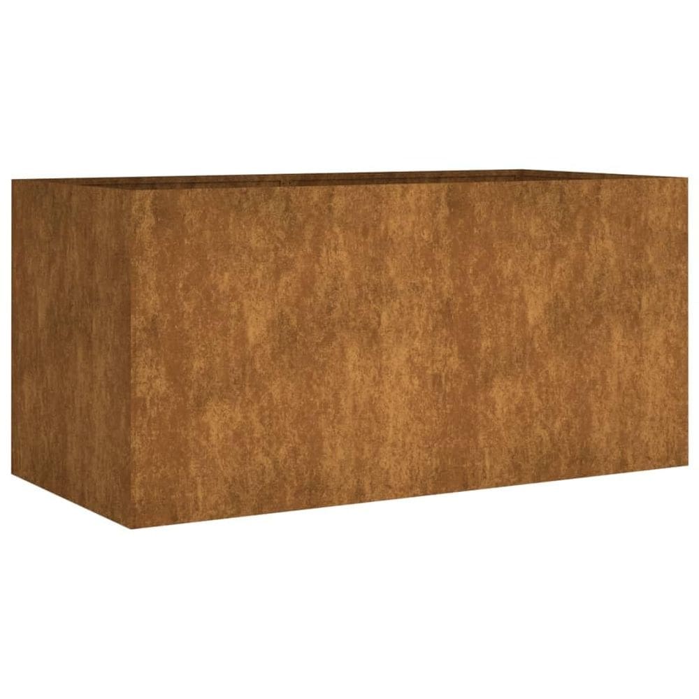 Plantador vidaXL Large Cor-Ten Steel com suporte interno marrom