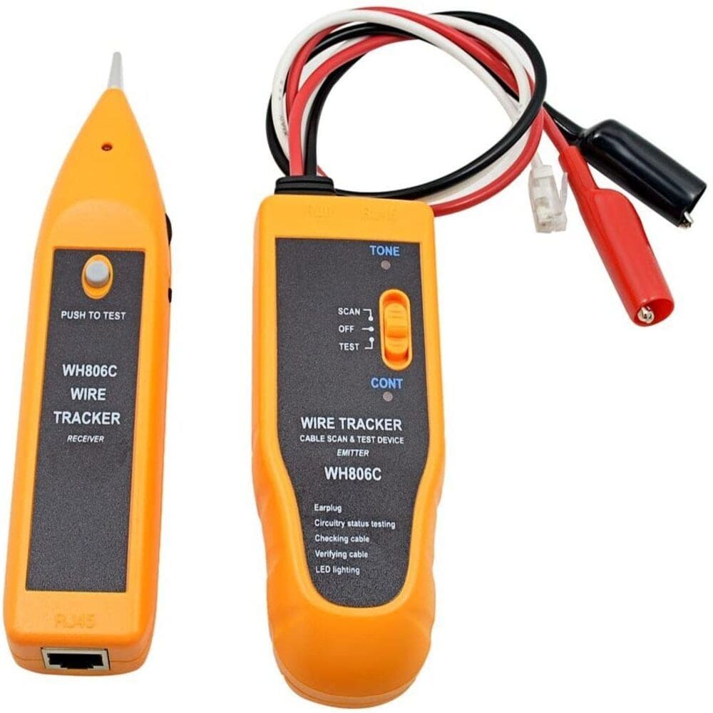Kit Localizador Identificador De Cabos Zumbidor Telefonia E Rede Rastreador Completo Com Estojo