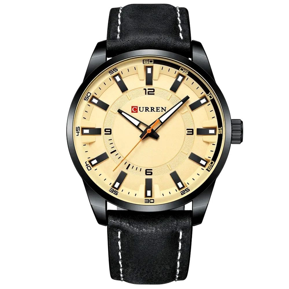 Relógio masculino de quartzo pulseira ecológica design casual esportivo  à prova d`água