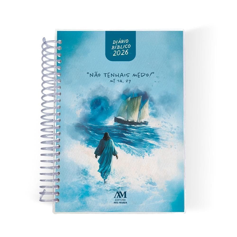 Agenda Diário Bíblico 2026 Espiral Jesus Não Tenhais Medo