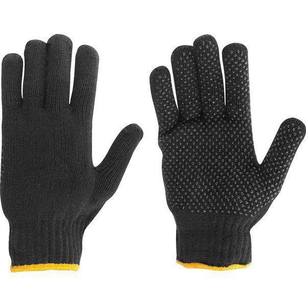 Luva De Malha 3 Fios Preta Pigmentada Encartelada Vonder