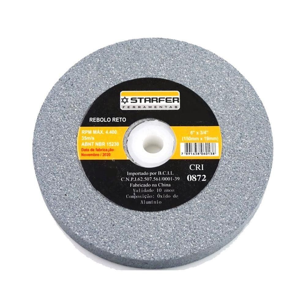 Rebolo Reto 6 X 3/4 Grão 24 Starfer